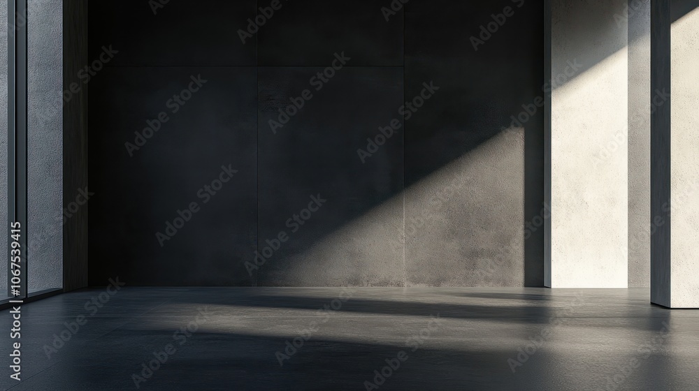 Poster dark concrete background with copy space for text