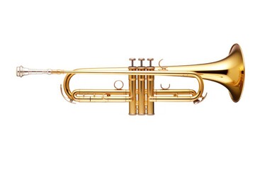 Obraz premium Trumpet music horn gold.
