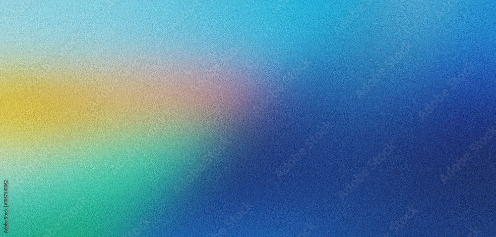 Poster smooth gradient of colors in abstract grainy textured background, transitioning from yellow to green