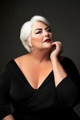 Fototapeta premium portrait of a plus size woman