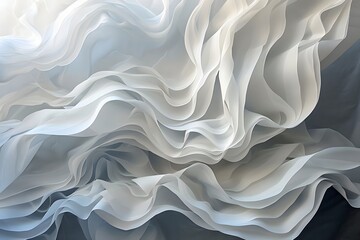 Fototapeta premium Ethereal Waves of Soft Fabric in Gentle Tones
