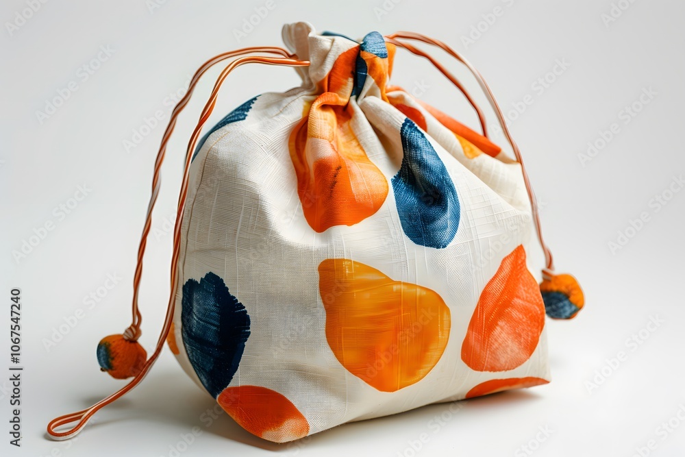 Poster colorful drawstring bag with abstract patterns