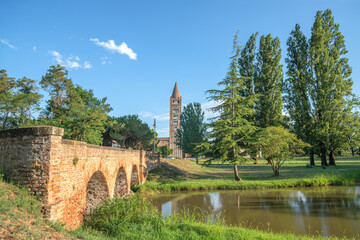 Abbey of Pomposa, medieval world famous Benedictine monastery, Codigoro, Emilia-Romagna, Italy