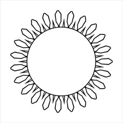 Round frame with Greek meander ornament