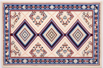 Rug backgrounds pattern needlework.
