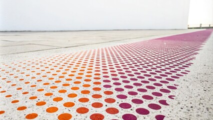 Magenta and orange halftone dots on textured surface, orange, design elements