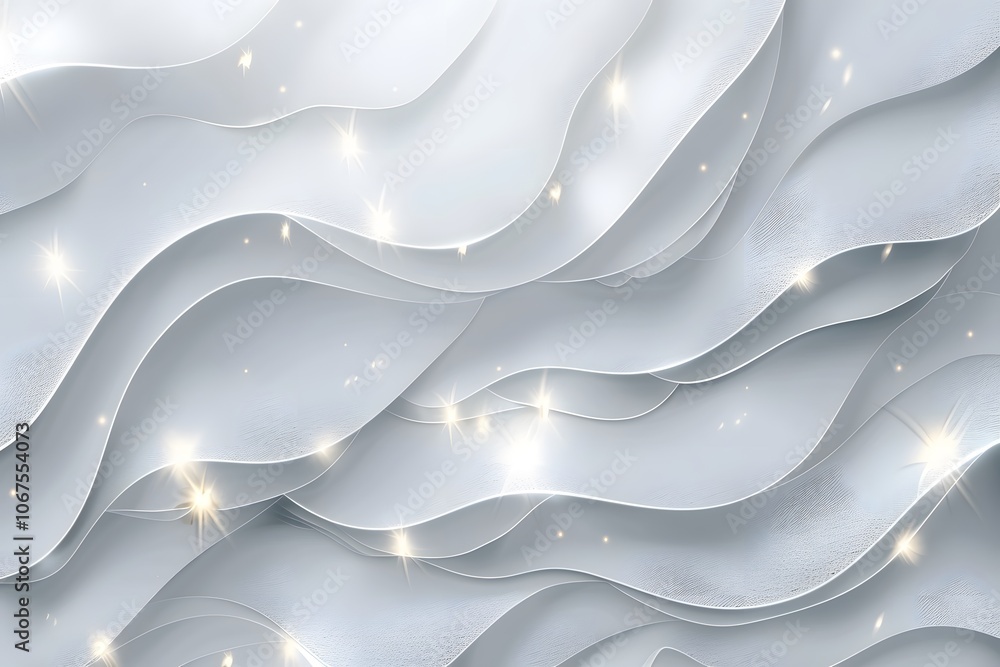 Poster elegant waves of light: a soft, shimmering background design