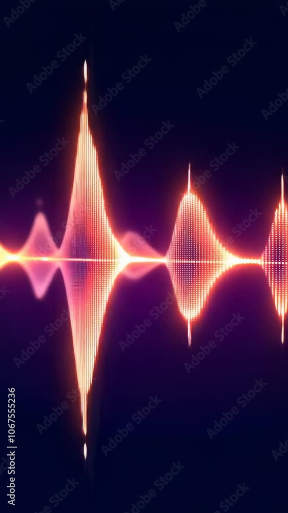 Poster dynamic abstract waveform animation with vibrant energy pulses