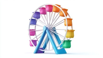 Vibrant carnival lights at night, spinning Ferris wheel, capturing excitement, color, and the joy of celebration