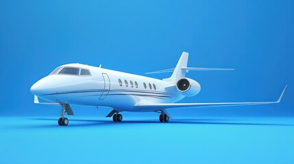 Obraz premium white airplane on a blue h yper realistic