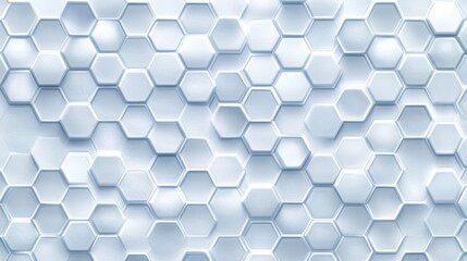 White hexagon 3D background texture. 3d rendering illustration. Futuristic abstract banner.