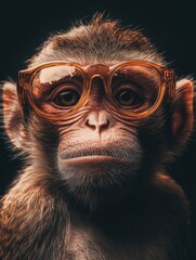 Monkey with glasses