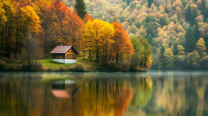 Water Reflections of Autumn Colors