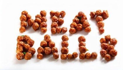 Obraz premium 3D meat balls text