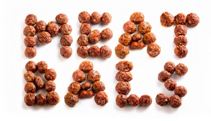 Obraz premium 3D meat balls text