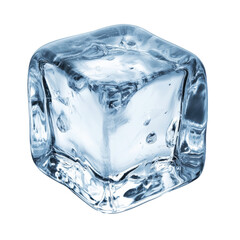 Single ice cube resting on a clean surface