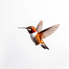 Fototapeta premium Colorful Hummingbird Illustration in Flight