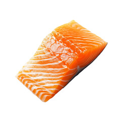 Fresh salmon fillet on prep surface