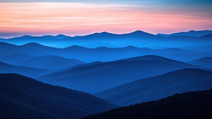 Obraz premium Mountain Range Sunset