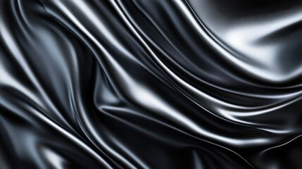 Obraz premium Elegant silver smoke on a smooth velvet black background, capturing sophistication and depth, high-quality and ultra-realistic,