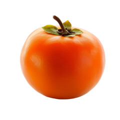 Persimmon with green leaves