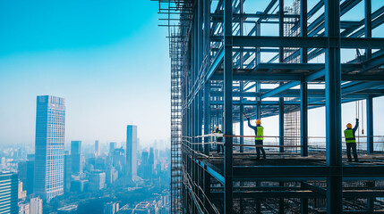 Fototapeta premium modern building under construction