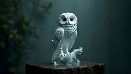 Owl Resin Statue