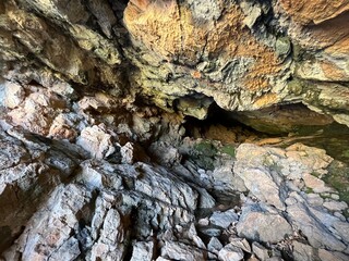 Cave Cavlinska pecina near Obrovac, Croatia - Čavlinska pećina ili izvorišna špilja Čavlinska peć pored rijeke Zrmanje - Muškovci, Hrvatska