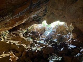 Cave Cavlinska pecina near Obrovac, Croatia - Čavlinska pećina ili izvorišna špilja Čavlinska...