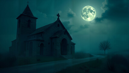 Fototapeta premium Echoes of Gothic Funeral Bells