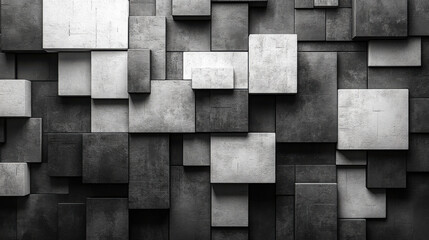 Abstract black and white bump map consisting of irregular Lengths of thin black, grey and white rectangles.