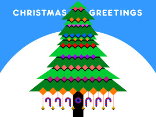 'Christmas Greetings' graphic design