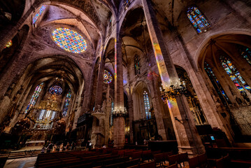 Cathedral of Santa Maria of Palma in palma de maillorca, spain, La Seu.