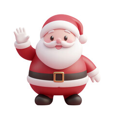 Obraz premium santa claus 3d rendered illustration on white background.