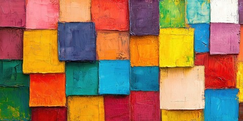 Multicolored Squares Painting