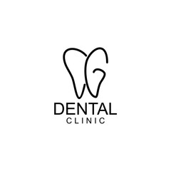 Obraz premium LINE ART DENTAL LOGO DESIGN