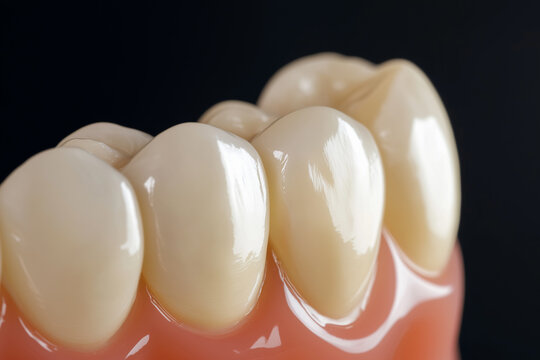 Gros-plan sur les dents et la gencive d'une m&acirc;choire humaine