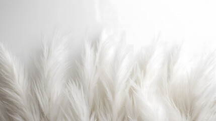 Fototapeta premium Elegant close-up of white pampas grass on a soft background
