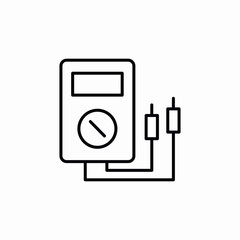 voltmeter electricity icon sign vector