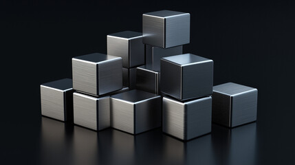 business graph on black