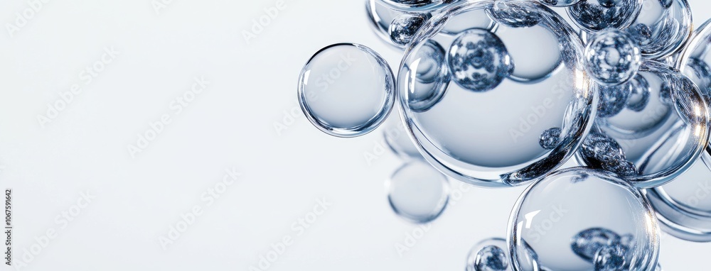 Poster exploring the intricate structure of carbon black molecules in a laboratory setting with a minimalis