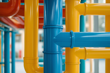 Colorful PVC Pipes Abstract Industrial Background Texture