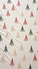Obraz premium Minimal christmas tree pattern green red.