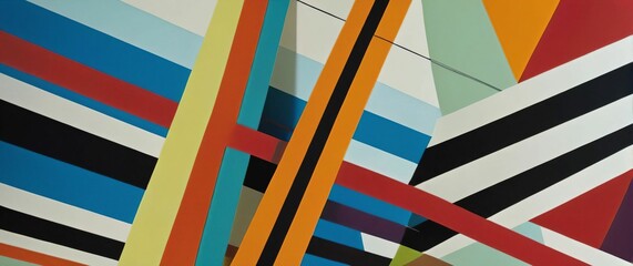 Obraz premium Abstract wallpaper with bold intersecting lines in bright colors
