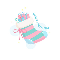 mint merry christmas stocking