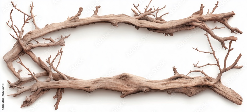 Poster intricate line drawing of tree branches for nature art and design projects