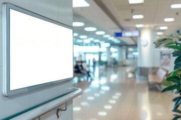 Fototapeta premium Sign mockup electronics hardware indoors.