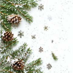 christmas background with cones