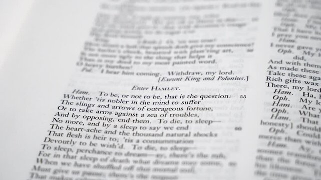 To be or not to be monologue from Hamlet