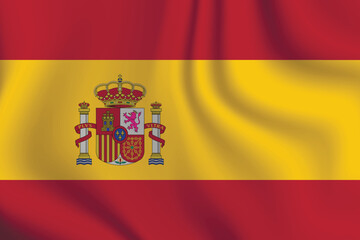Flag of Spain. National symbol in official colors. Template icon. Abstract vector background